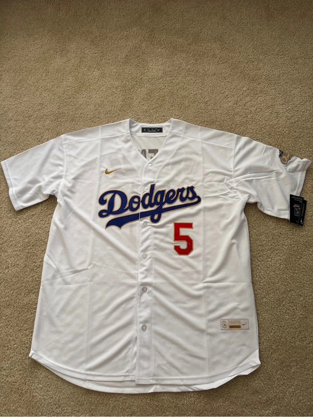 Freddie Freeman Dodgers Opening Day Jersey #5 - New Nike, Size XXXL